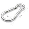 sprookber Stainless Steel Spring Snap Hook Carabiner - 304 Stainless Steel Clips, Set of 6 (6.2 Inch) view 2