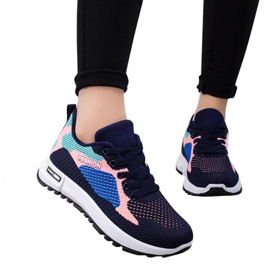 Hbeylia Womens Tie-dye Air Running Shoes Platform Wedge Lightweight Women Lace Up Anti Skid Sneakers Fashion Casual Mesh Air Cushion Walking Tennis Athletic Shoes for Women Girls