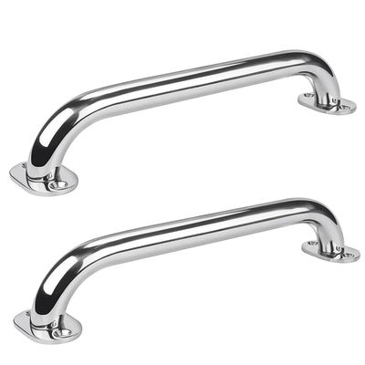 2 Pcs Boat Handrail,Stainless Steel Grab Handles Heavy Duty Marine Rail Grab, Deck Hardware Handrails for Boat Marine Yacht RV, 9" 12" Round Tube Handle (12''/ 305mm)