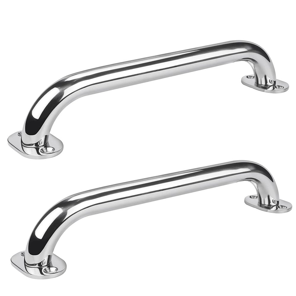 2 Pcs Boat Handrail,Stainless Steel Grab Handles Heavy Duty Marine Rail Grab, Deck Hardware Handrails for Boat Marine Yacht RV, 9" 12" Round Tube Handle (12''/ 305mm)