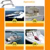 2 Pcs Boat Handrail,Stainless Steel Grab Handles Heavy Duty Marine Rail Grab, Deck Hardware Handrails for Boat Marine Yacht RV, 9" 12" Round Tube Handle (12''/ 305mm) view 3