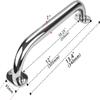 2 Pcs Boat Handrail,Stainless Steel Grab Handles Heavy Duty Marine Rail Grab, Deck Hardware Handrails for Boat Marine Yacht RV, 9" 12" Round Tube Handle (12''/ 305mm) view 4