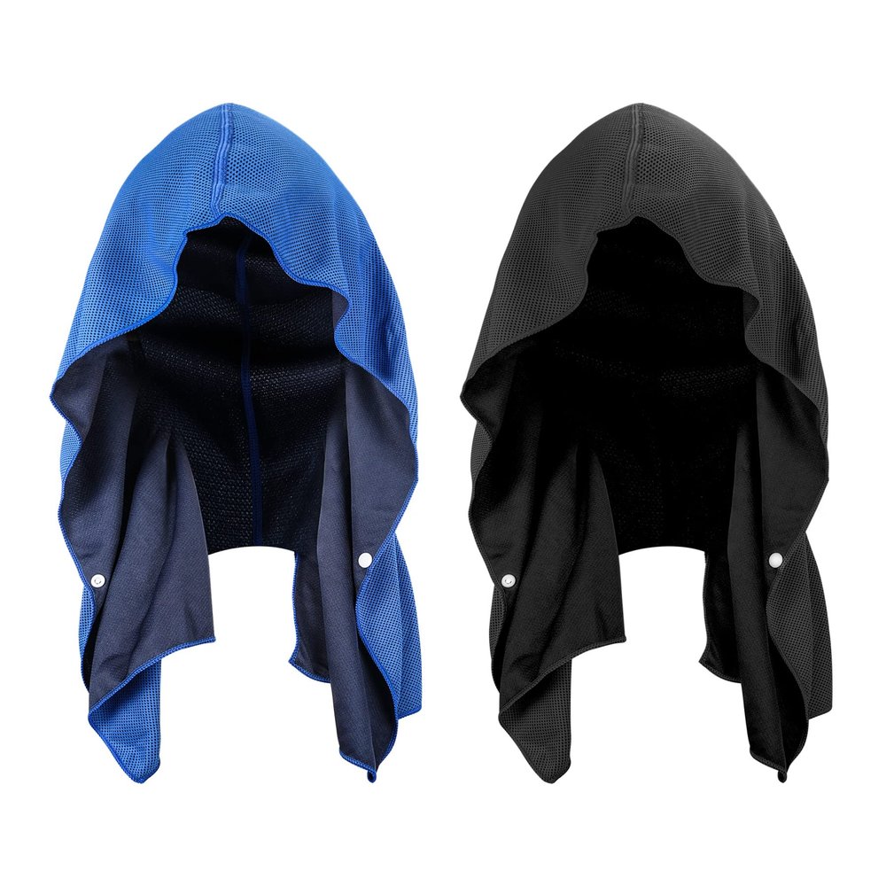 Sukeen Cooling Hoodie Towel for Men, Cooling Towels for Neck and Face UV Protection, Quick Drying Absorbent Sport Workout Camping Cycling Cooling Neck Wraps