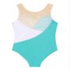 FEESHOW Gymnastics Leotards for Girls Sparkle Metallic Athletic Clothes Activewear One-Piece Skating Jumpsuit Blue Green 6 Years view 4