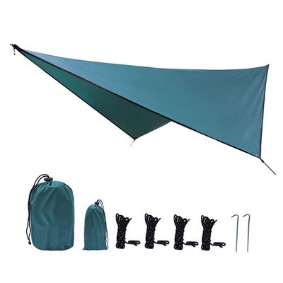 XIANGBINXUAN Waterproof Camping Tarps Tarp Cover Tent Shelter, Premium UV Protection with Complete Accessories Lightweight Compact PU 2000mm Waterproof for Hiking and Travel (Green)
