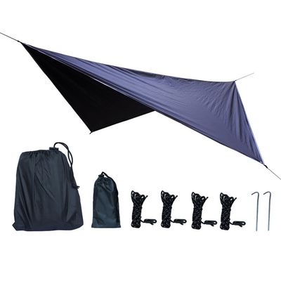 XIANGBINXUAN Waterproof Camping Tarps Tarp Cover Tent Shelter, Premium UV Protection with Complete Accessories Lightweight Compact PU 2000mm Waterproof for Hiking and Travel (Black)