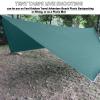 XIANGBINXUAN Hammock Rain Fly Tent Tarp Waterproof Camping Shelter, Lightweight Anti-UV Hammock Tent Tarp Portable Basha Sunshade for Camping Hiking Picnic Travel (Green) view 4