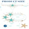Dingion 6 Pcs Mermaid Hair Accessories Starfish Shell Headband Starfish Necklace Mermaid Arm Bracelet Hair Clip Sequin Body Glitter Costume Accessories for Women Supplies view 2