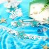 Dingion 6 Pcs Mermaid Hair Accessories Starfish Shell Headband Starfish Necklace Mermaid Arm Bracelet Hair Clip Sequin Body Glitter Costume Accessories for Women Supplies view 3