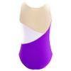 FEESHOW Gymnastics Leotards for Girls Sparkle Metallic Athletic Clothes Activewear One-Piece Skating Jumpsuit Purple 10 Years view 2