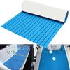SaWaUto EVA Foam Teak Sheet Marine Flooring, 35.4"X94.5" Yacht Synthetic RV Swimming Pool Boat Decking Self-Adhesive Pad (Blue with Black Stripes) view 1