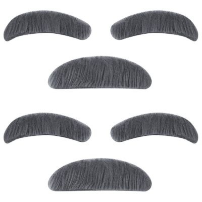2 Sets Old Man Eyebrow and Mustache Set, Lystaii 100 Days of School Custome Accessories Bushy Stick On Fake Eyebrows and Moustache Kit for Old Man Dress Up, Grandpa Costume Accessories for Men, Women