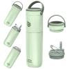 BOTTLE BOTTLE Insulated Water Bottle for Sports with Straw,2 lids,18 oz 3IN1 Water Bottles for Slim Can Coolers and Kids Tumbler, Stainless Steel Metal Bottles for Outdoor Activities(Green) view 1