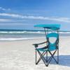 LET'S CAMP Camp Chair with Shade Canopy Folding Camping Chair with Cup Holder and Carry Bag for Outdoor Camping Hiking Beach, Heavy Duty 350 LBS view 2