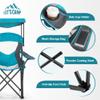 LET'S CAMP Camp Chair with Shade Canopy Folding Camping Chair with Cup Holder and Carry Bag for Outdoor Camping Hiking Beach, Heavy Duty 350 LBS view 4