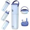 BOTTLE BOTTLE Insulated Water Bottle for Sports with Straw,2 lids,18 oz 3IN1 Water Bottles for Slim Can Coolers and Kids Tumbler, Stainless Steel Metal Bottles for Outdoor Activities(Blue) view 1