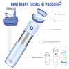 BOTTLE BOTTLE Insulated Water Bottle for Sports with Straw,2 lids,18 oz 3IN1 Water Bottles for Slim Can Coolers and Kids Tumbler, Stainless Steel Metal Bottles for Outdoor Activities(Blue) view 3