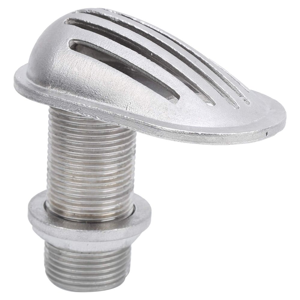 HERCHR 1" Stainless Steel 316 Marine Boat Intake Strainer for 1 inch ThruHull Inlet Filter Scoop Water Pickup Thru-Hull Fittings Connector for for Marine Boat, Yacht, Kayak (1)