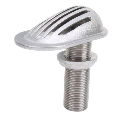 HERCHR Stainless Steel Thru-Hull Fittings, 316 Marine Boat Intake Strainer Thru-Hull Fittings Inlet Filter Scoop 1/2 Boat Plumbing Fittings Hose Thru Drain Connector for Boats, Yachts, Marine