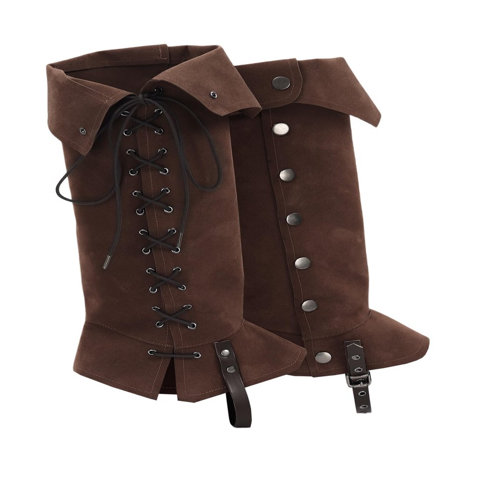 KUOIN Medieval Leg Covers Pirate Renaissance Steampunk Costume for Boots