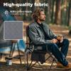 LET'S CAMP Oversized Outdoor Folding Camping Chair, Heavy Duty Arm Chair with Cup Holder and Storage Bag, 350 LBS Weight Capacity, Grey view 3