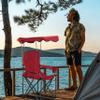 LET'S CAMP Camp Chair with Shade Canopy Folding Camping Recliner Chair with Carry Bag for Outdoor Camping Hiking Beach, Heavy Duty 350 LBS view 2