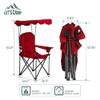 LET'S CAMP Camp Chair with Shade Canopy Folding Camping Recliner Chair with Carry Bag for Outdoor Camping Hiking Beach, Heavy Duty 350 LBS view 3