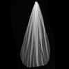 White Bridal Wedding Veil, Extra-Long Lace Veil Single White for Bridal, Wedding Essentials 0.8 Meters Hair Comb for view 2