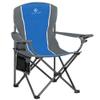 LET'S CAMP Oversized Outdoor Folding Camping Chair, Heavy Duty Arm Chair with Cup Holder and Storage Bag, 350 LBS Weight Capacity, Blue view 1