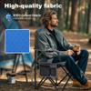 LET'S CAMP Oversized Outdoor Folding Camping Chair, Heavy Duty Arm Chair with Cup Holder and Storage Bag, 350 LBS Weight Capacity, Blue view 3