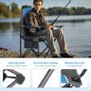LET'S CAMP Oversized Outdoor Folding Camping Chair, Heavy Duty Arm Chair with Cup Holder and Storage Bag, 350 LBS Weight Capacity, Blue view 4