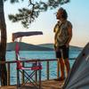 LET'S CAMP Camp Chair with Shade Canopy Folding Camping Chair with Cup Holder and Carry Bag for Outdoor Camping Hiking Beach, Heavy Duty 350 LBS view 2