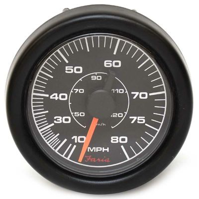 Faria Marine Boat Speedometer Gauge SE9706 | Competition 3 1/4 Inch Black
