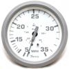 Faria Boat Speedometer Gauge SE9485A | Nantucket 3 1/4 Inch Gray White view 1