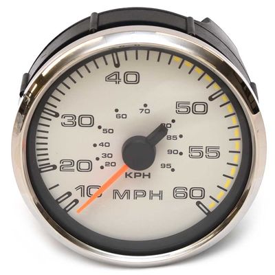 Faria Marine Boat Oversized Speedometer Gauge SE9210A | 4 1/4 Inch Silver