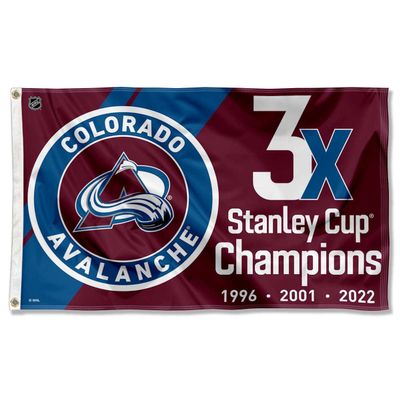 Colorado Avalanche 3 Time and 2022 Cup Champions Grommet Flag
