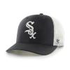 47 MLB Team Color Primary Logo Mesh Trucker Snapback Adjustable Hat Cap, Adult One Size Fits All - Chicago White Sox Black view 1