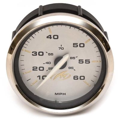 Faria Marine Boat Speedometer Gauge SE9995B | Monterey Kronos Silver 3 1/4 Inch