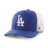 47 MLB Team Color Primary Logo Mesh Trucker Snapback Adjustable Hat Cap, Adult One Size Fits All - Los Angeles Dodgers Blue view 1