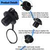 2pcs Inflatable Boat Air Valve, Spiral Air Plugs One way Inflation Replacement Screw Valve for Rubber Dinghy Raft Kayak Pool Boat Airbeds,black view 2
