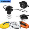 2pcs Inflatable Boat Air Valve, Spiral Air Plugs One way Inflation Replacement Screw Valve for Rubber Dinghy Raft Kayak Pool Boat Airbeds,black view 3