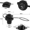 2pcs Inflatable Boat Air Valve, Spiral Air Plugs One way Inflation Replacement Screw Valve for Rubber Dinghy Raft Kayak Pool Boat Airbeds,black view 4