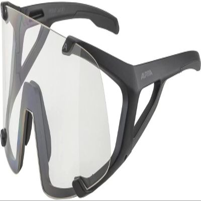ALPINA Hydrophobic, Anti-fog Cycling Glasses For Men & Women, 100% UV Protection, HWK, black matt, one size