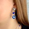 Kentucky Wildcats Ivy Crystal Silver Earrings Jewelry Gift UK view 2