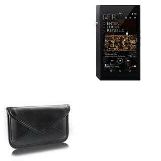 BoxWave Case Compatible with Pioneer XDP-300R - Elite Leather Messenger Pouch, Synthetic Leather Cover Case Envelope Design - Jet Black