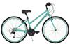 Gravity Swift 24 Dlx24 Super Hybrid Bike 24 Speed Flat Bar Road Bicycle (14 Ladies Stepthru fits Riders 4' 10" to 5' 5", Seafoam) view 1