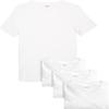 IZOD Mens Undershirts - 4 Pack Lightweight Breathable Cotton Mens Shirts Crew Neck & V Neck Undershirts for Men (Sizes: S-XL), Size Medium, All White - Vneck view 1