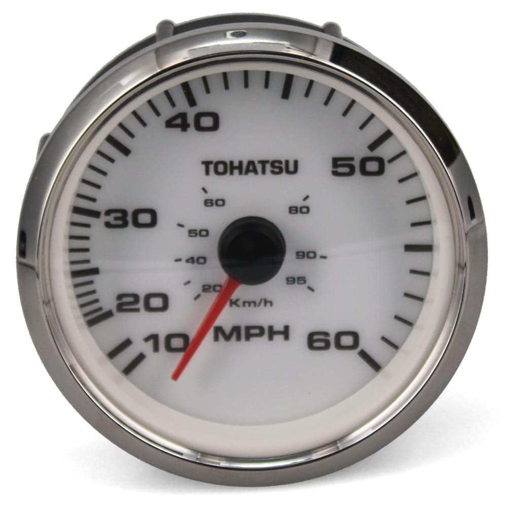 Faria Boat Speedometer Gauge SE9296A | Tohatsu 3/4 Inch Silver White