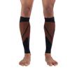 CompressionZ Calf Compression Sleeves for Men & Women - Leg Sleeves Shin Splint Firm Support - Footless Compression Socks for Varicose Vein Pain Relief - Black Orange, X-Large