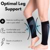 CompressionZ Calf Compression Sleeves for Men & Women - Leg Sleeves Shin Splint Firm Support - Footless Compression Socks for Varicose Vein Pain Relief - Black Teal, Large view 3